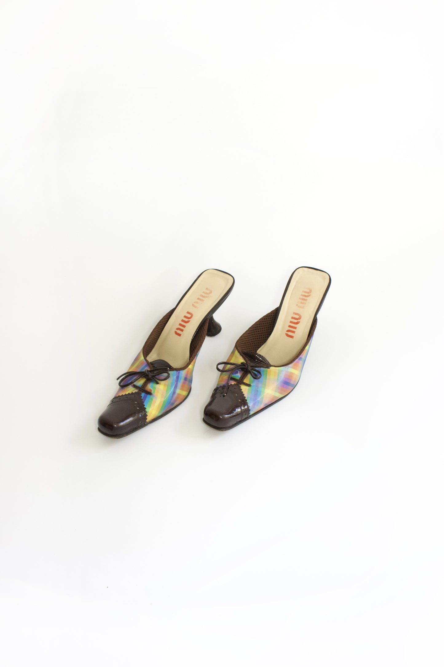 Miu Miu FW 1999 holographic kitten heels
