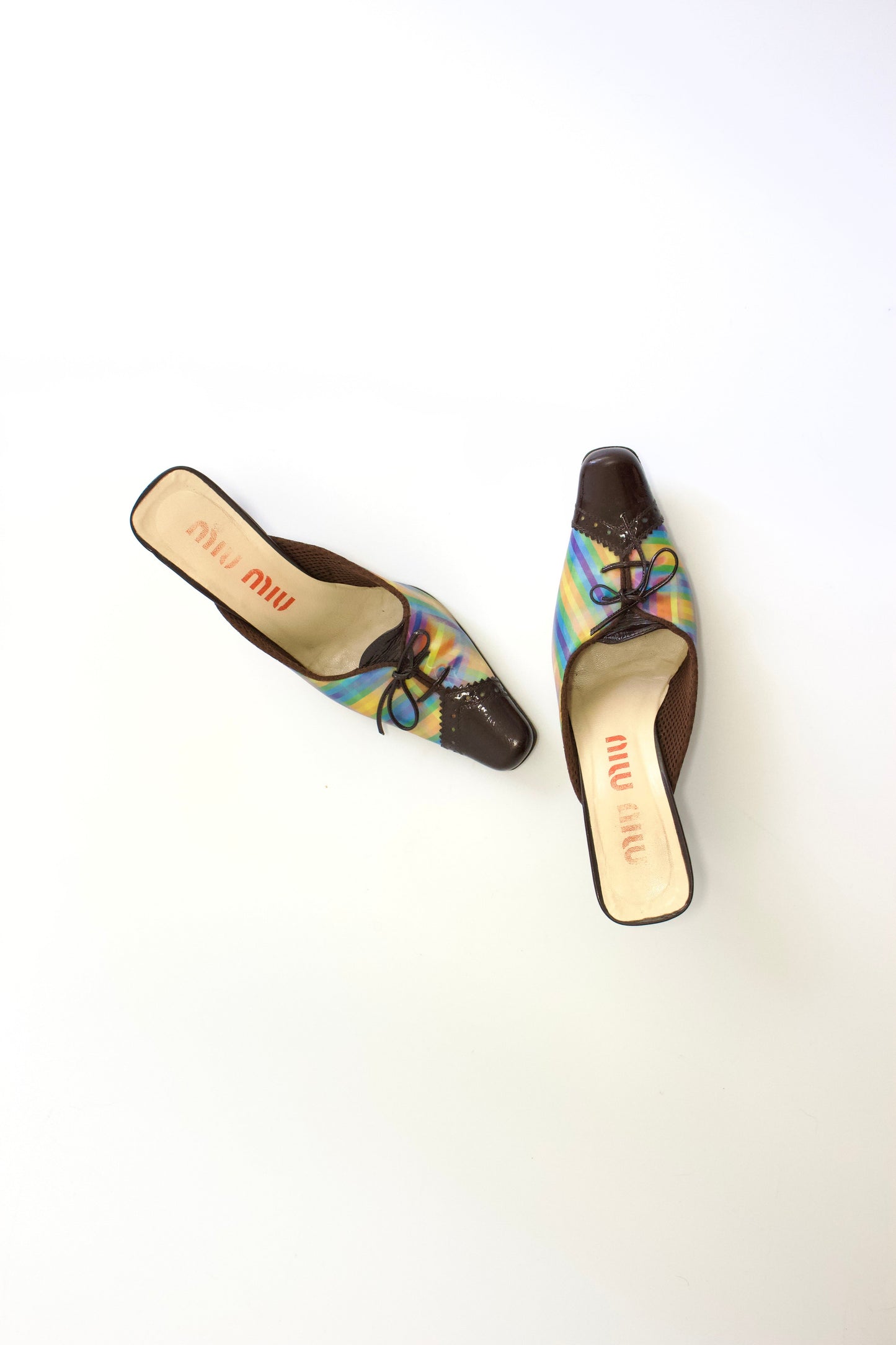 Miu Miu FW 1999 holographic kitten heels