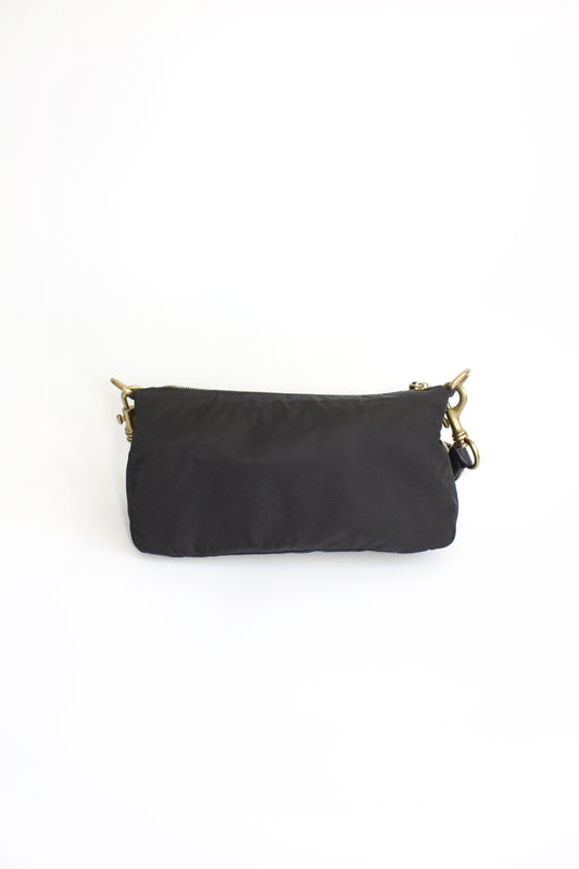 Miu Miu black nylon pocket shoulder bag