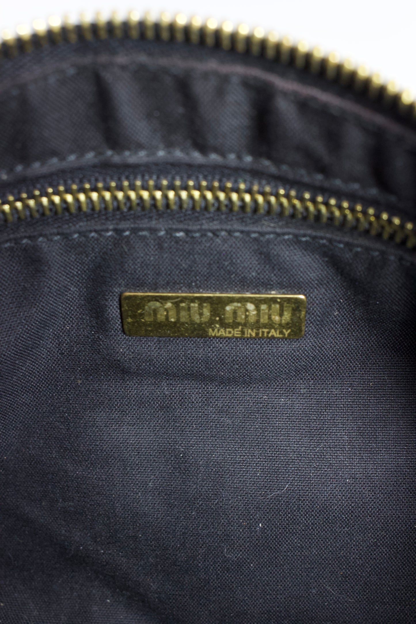 Miu Miu black nylon pocket shoulder bag