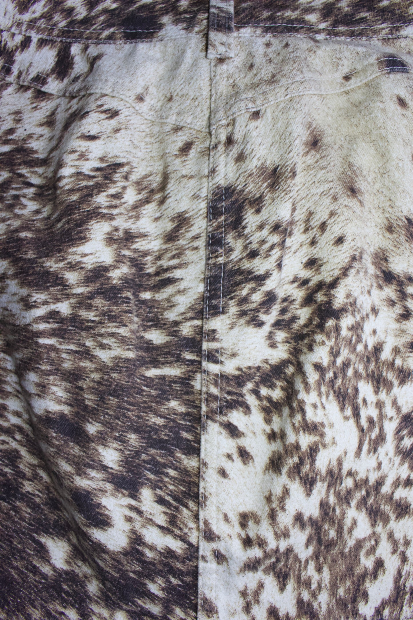 Roberto Cavalli FW 1999 cowhide print mini-skirt