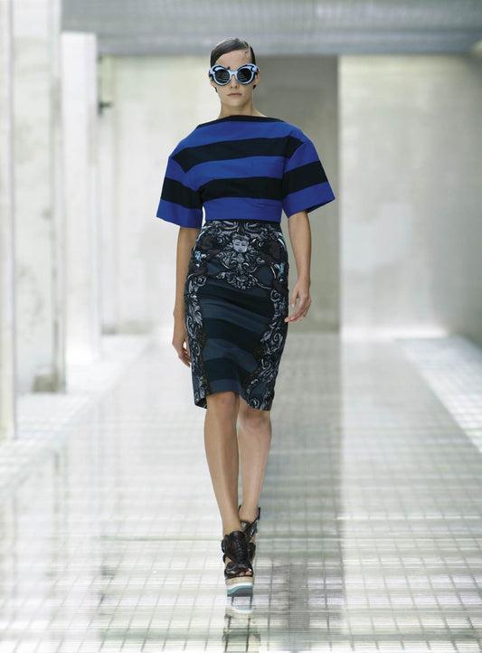 Prada SS2011 multi-coloured patterned mini-skirt