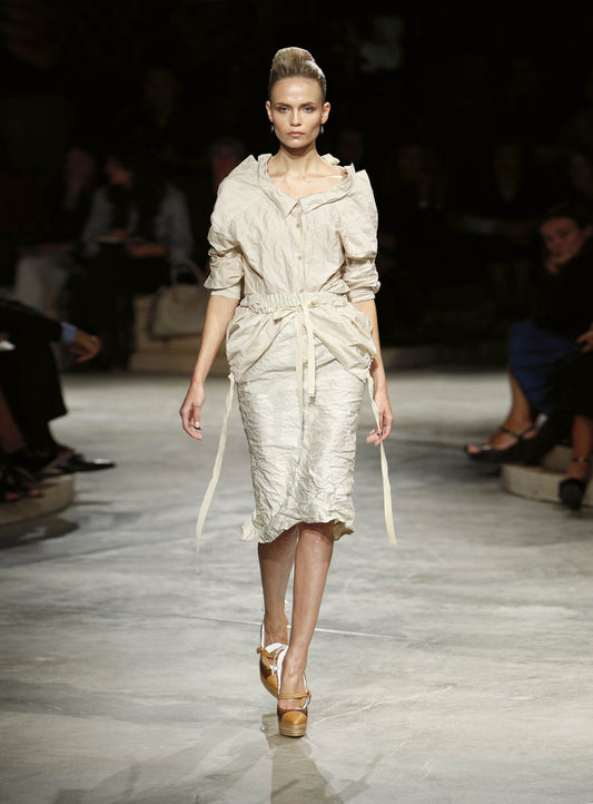 Prada SS 2009 cream blazer with tie details