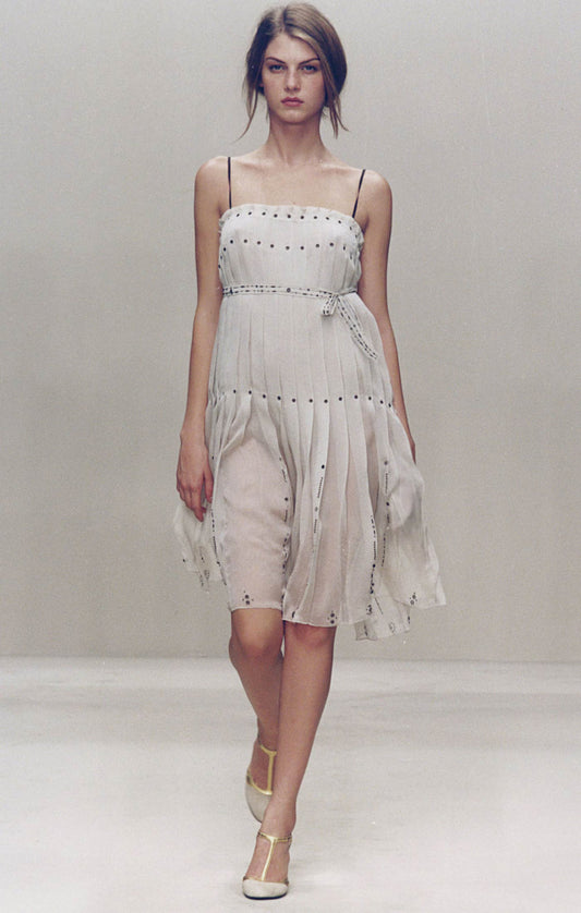Prada SS 2000 silk embellished skirt