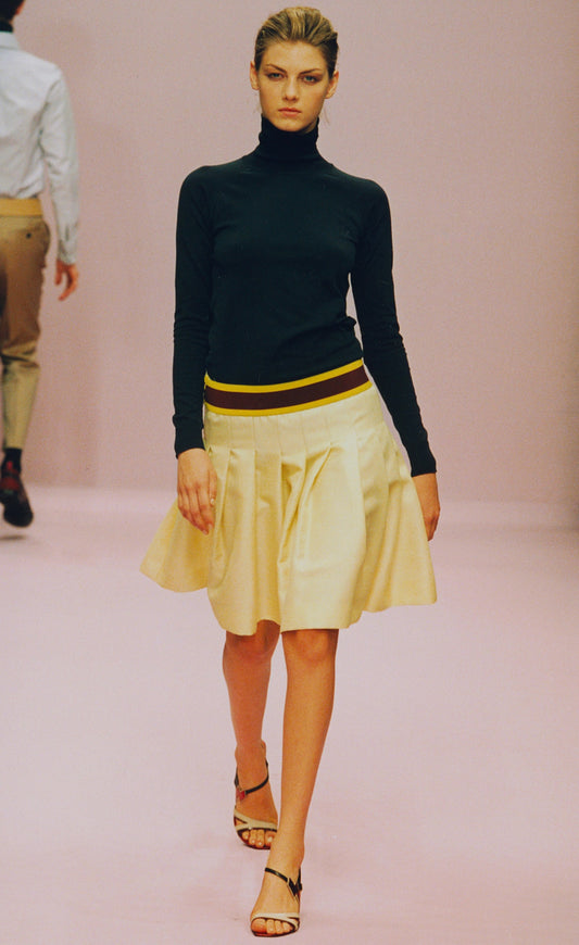 Miu Miu SS 2000 pale yellow skirt