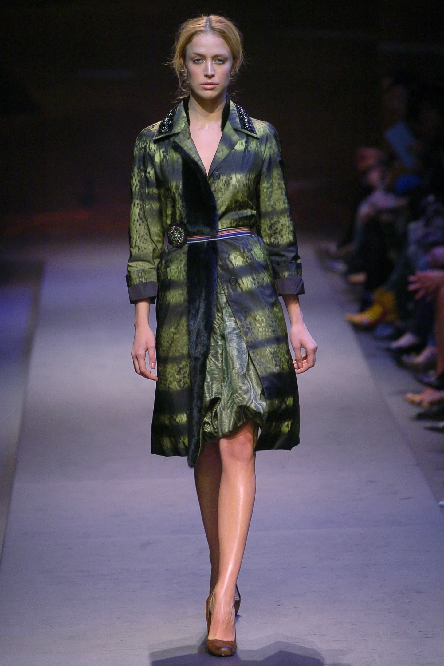 Prada FW 2004 green curved heels