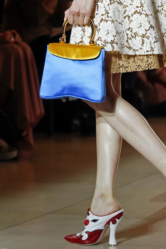 Miu Miu SS 2012 white open-toe boots with roses