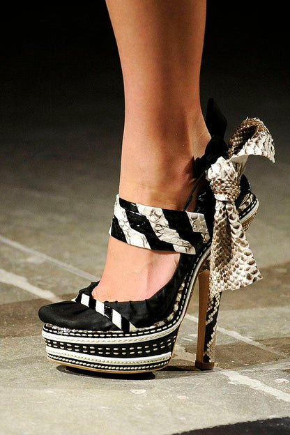 Prada SS 2009 red python heels
