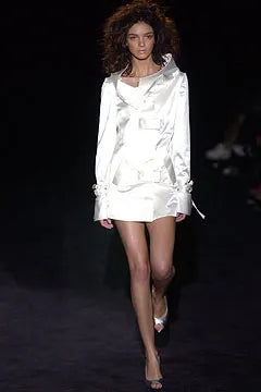 Gucci SS 2003 beige rayon skirt