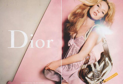 Dior FW 2005 Flight brown shearling shoulder bag