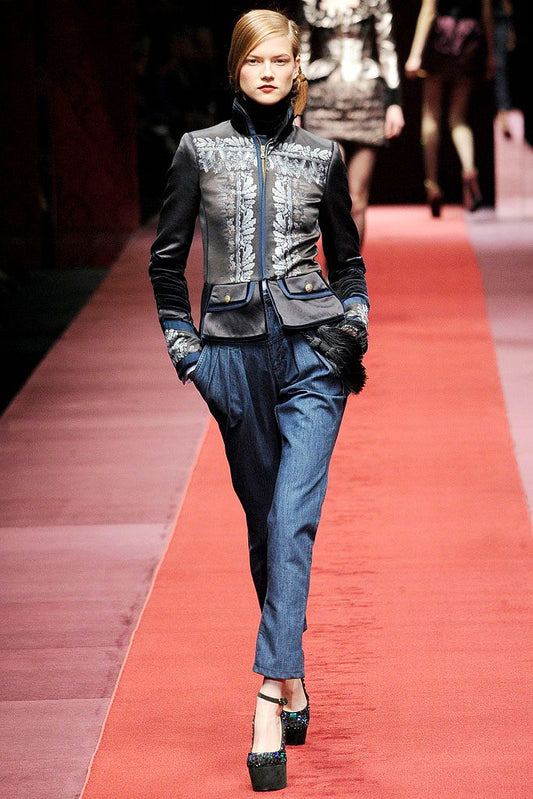 Dolce & Gabbana FW 2009 grey velvet ‘Pirate' jacket