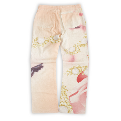 Roberto Cavalli SS2001 Elizabeth Taylor printed jeans