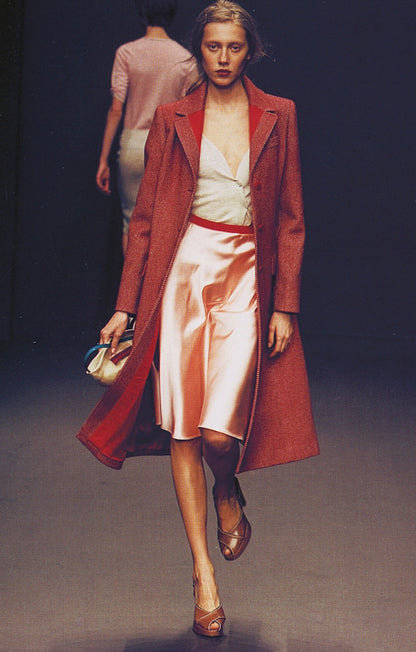 Miu Miu FW 2000 brown python open-toe heels