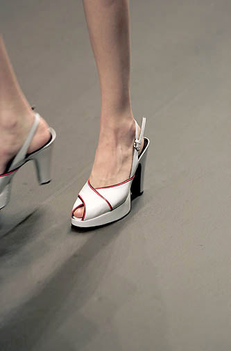 Miu Miu FW 2000 brown python open-toe heels