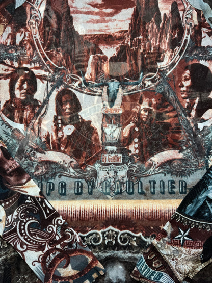 Jean Paul Gaultier 2004 brown and grey printed top