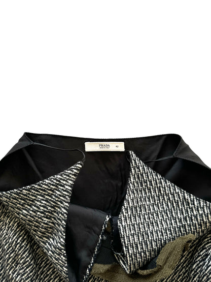 Prada FW2003 grey wool mini-dress