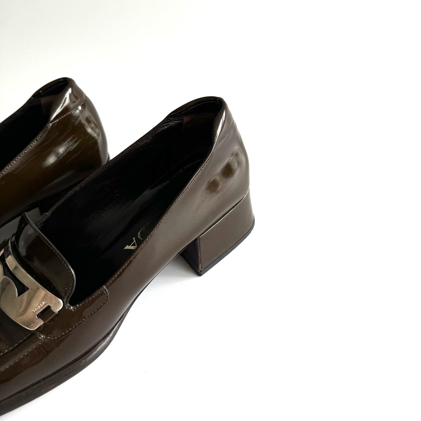 Prada FW1999 patent leather loafers