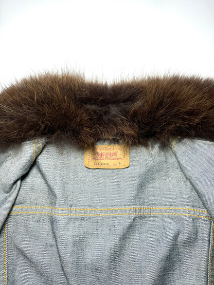 Levi's denim jacket with fur trim