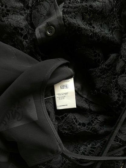 Moschino black lace shirt with undershirt