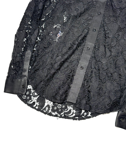 Moschino black lace shirt with undershirt