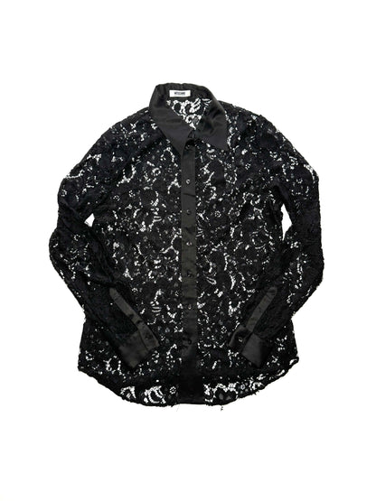 Moschino black lace shirt with undershirt