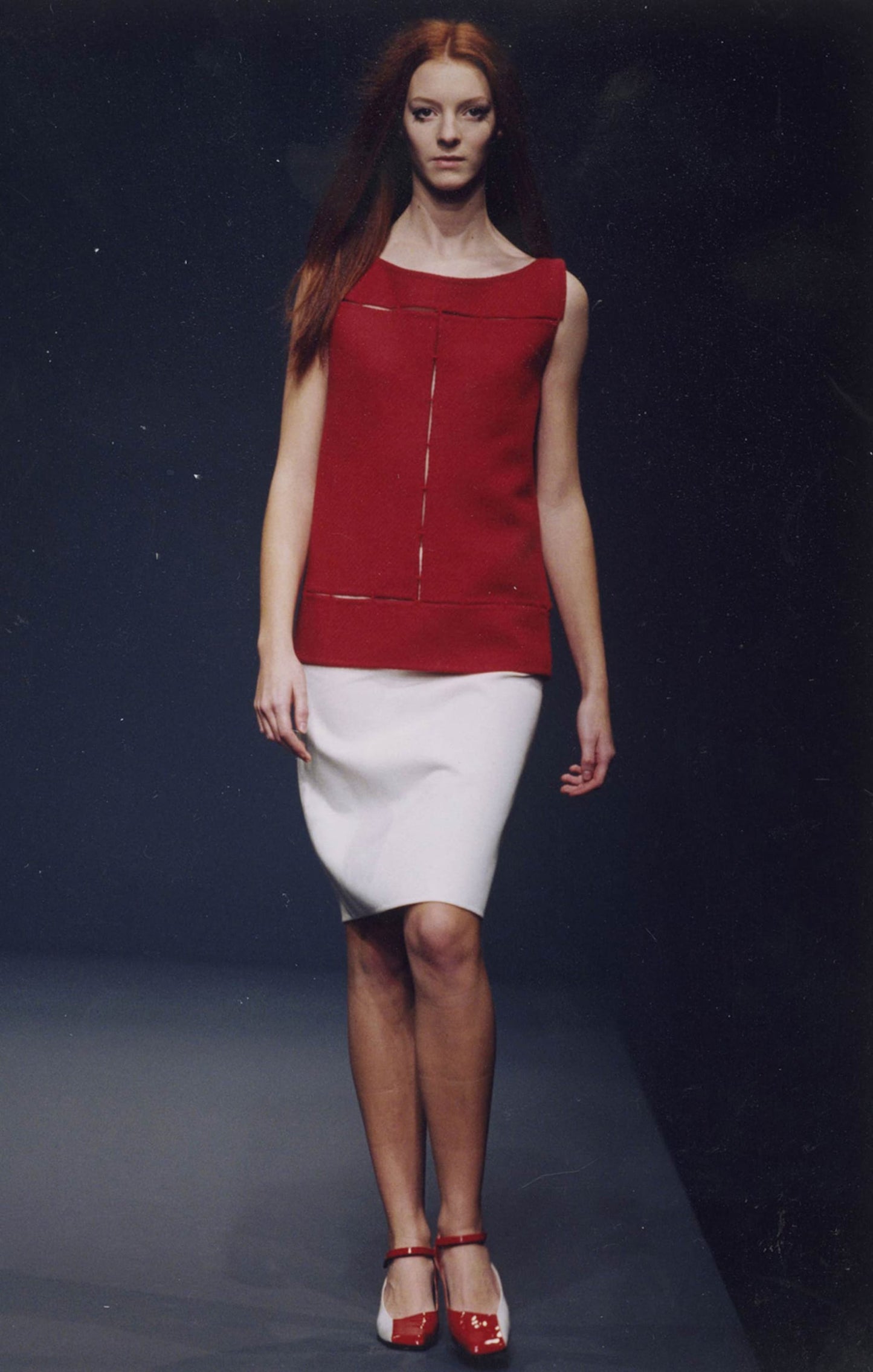 Prada FW 1998 red wool top