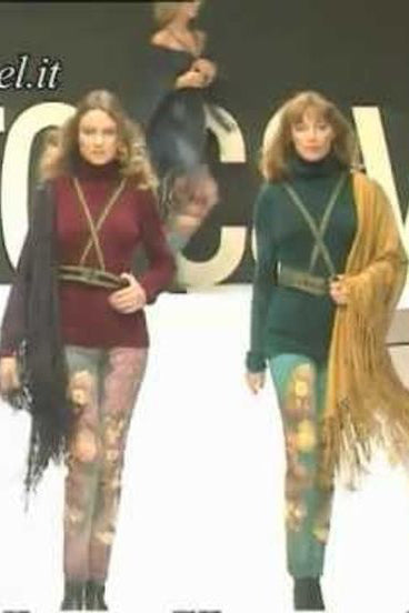 Roberto Cavalli FW 1994 floral jeans