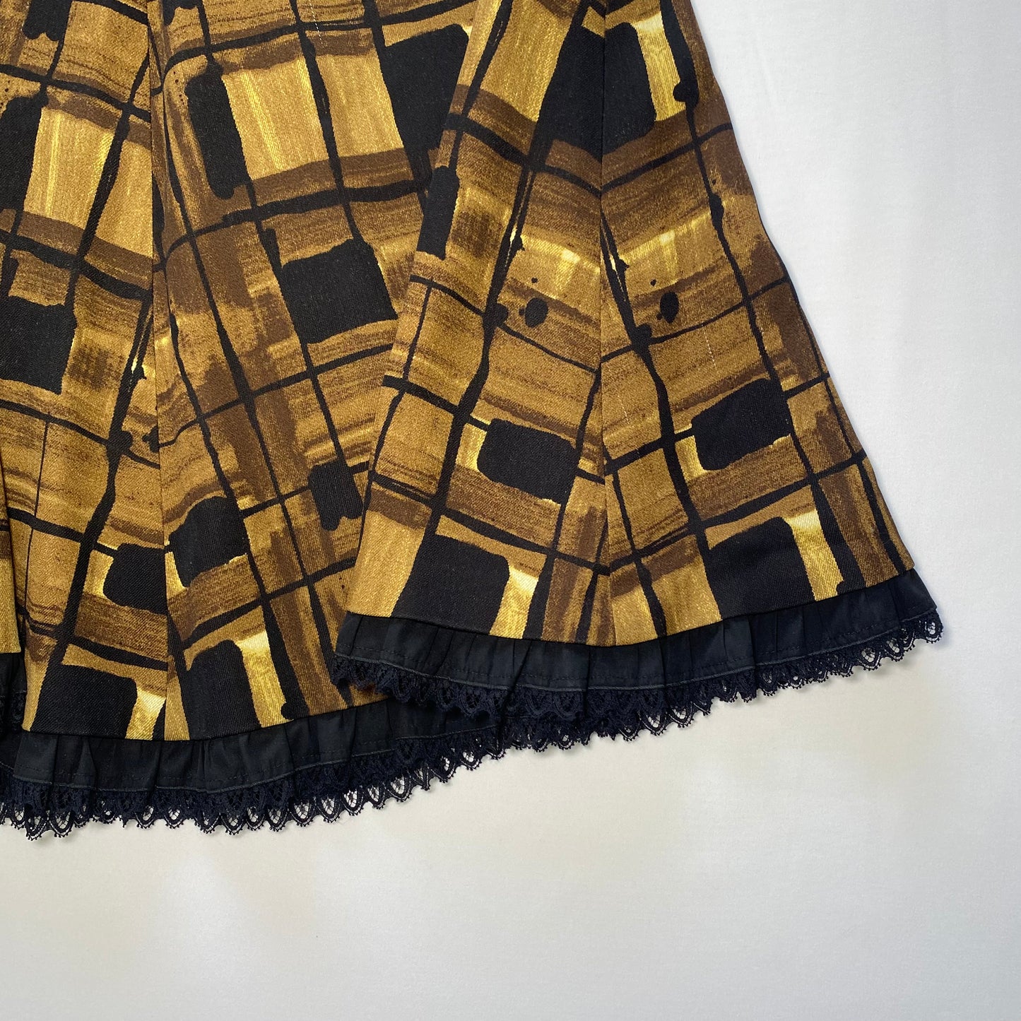 Prada FW2010 brown patterned skirt