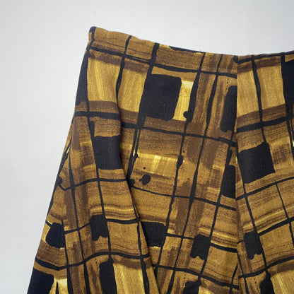 Prada FW2010 brown patterned skirt