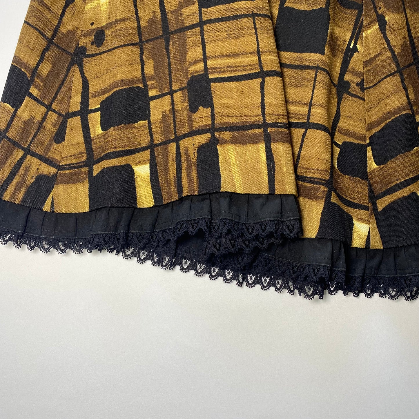 Prada FW2010 brown patterned skirt