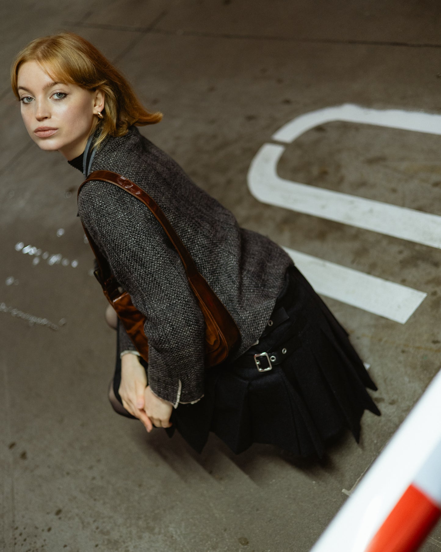 Dolce & Gabbana SS 2003 grey belted skirt