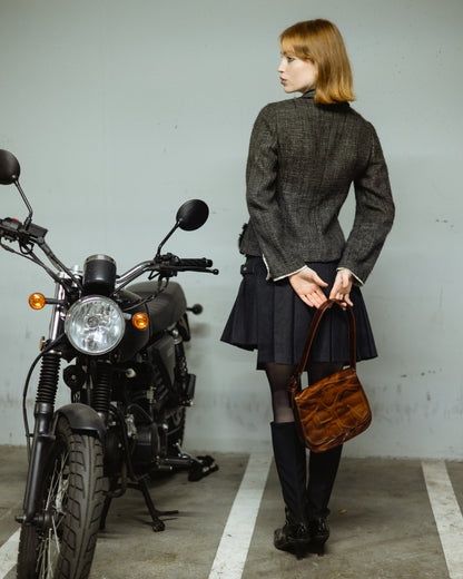 Dolce & Gabbana SS 2003 grey belted skirt