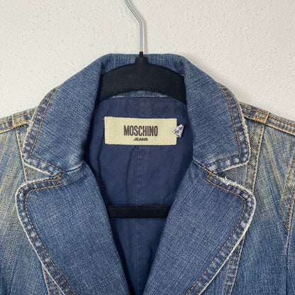 Moschino Jeans faded denim blazer