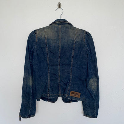 Moschino Jeans faded denim blazer