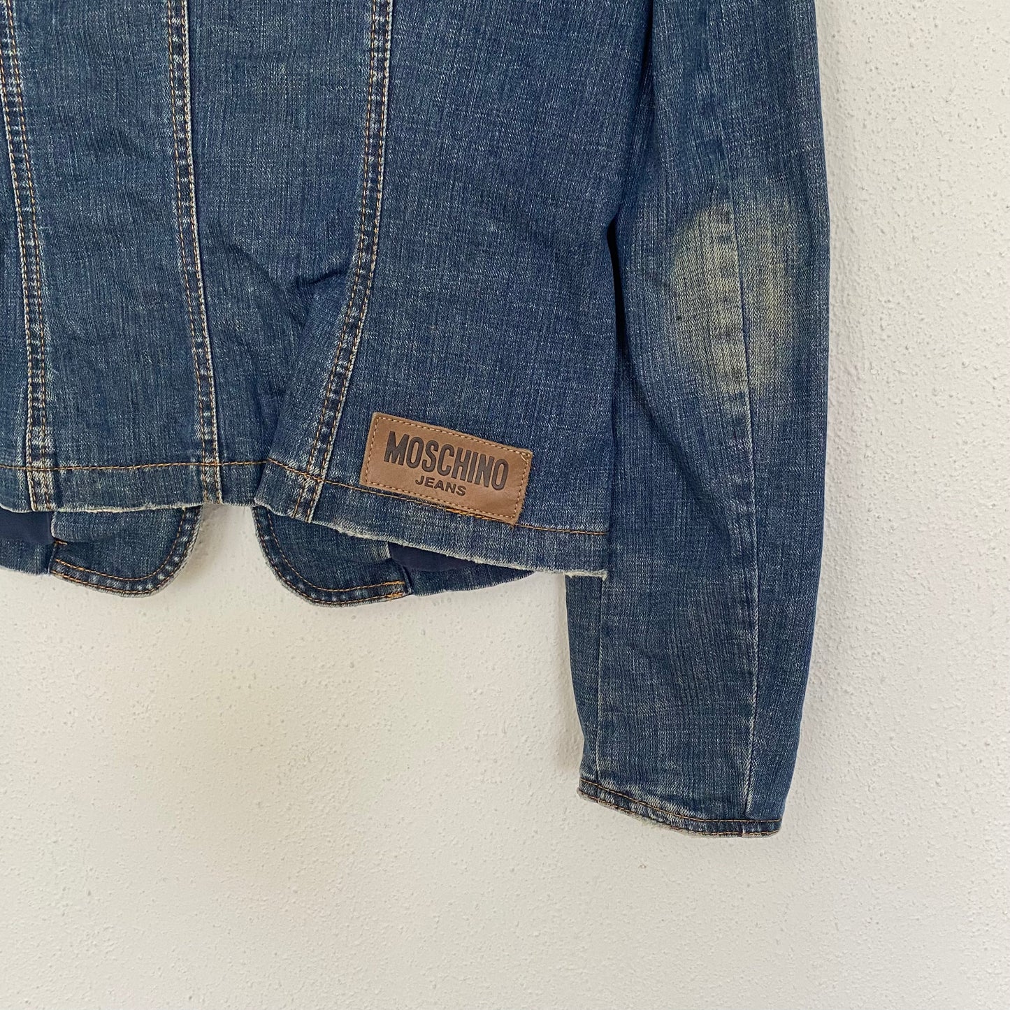 Moschino Jeans faded denim blazer