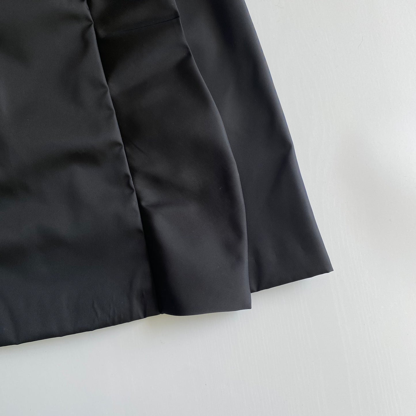 Prada FW2008 black nylon ruffled skirt