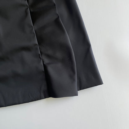 Prada FW2008 black nylon ruffled skirt