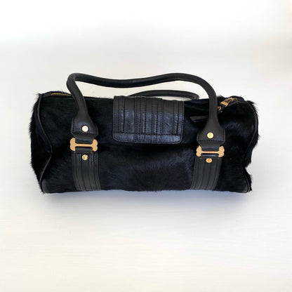 GF Ferre black cowhide and leather handbag