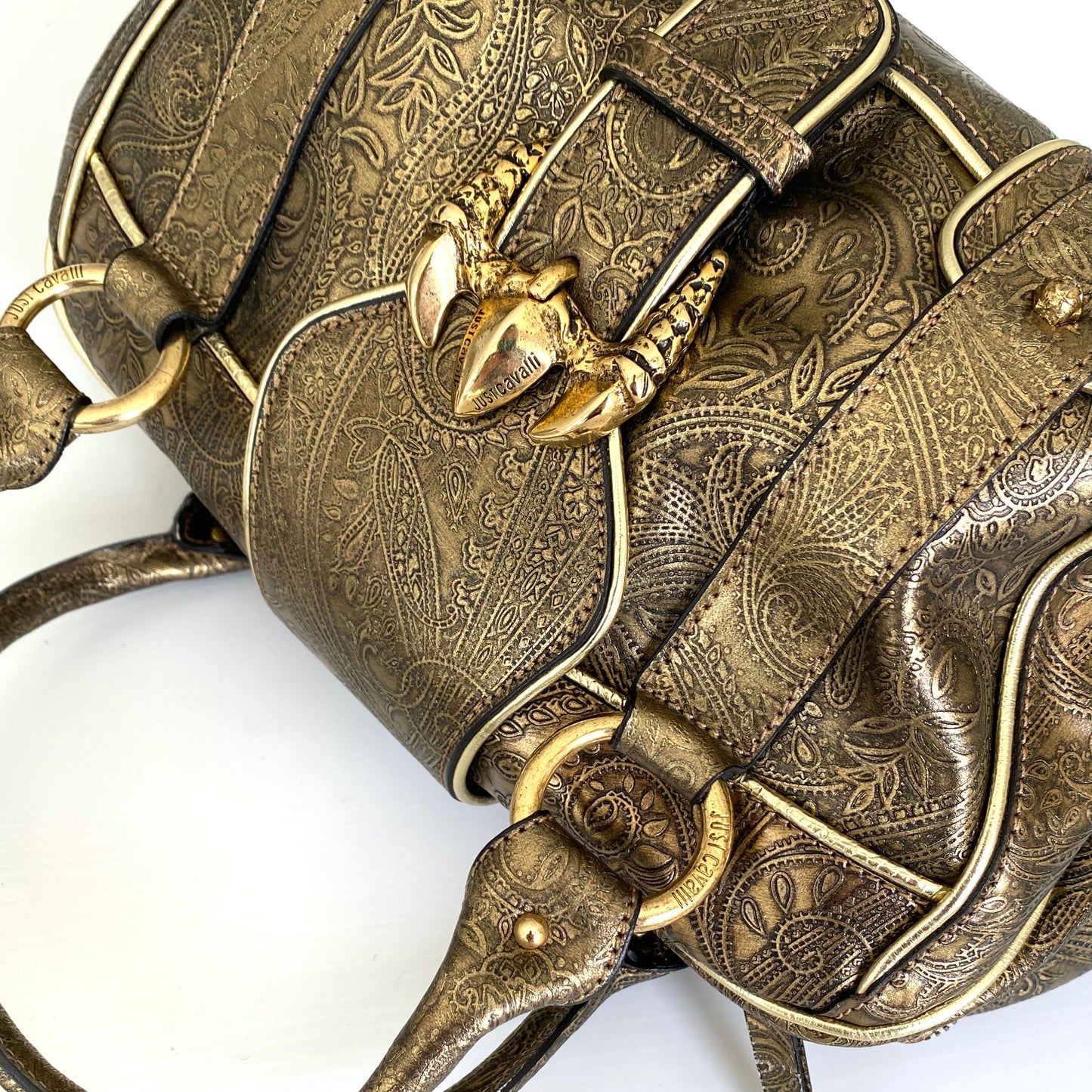 Just Cavalli 2000s golden handbag