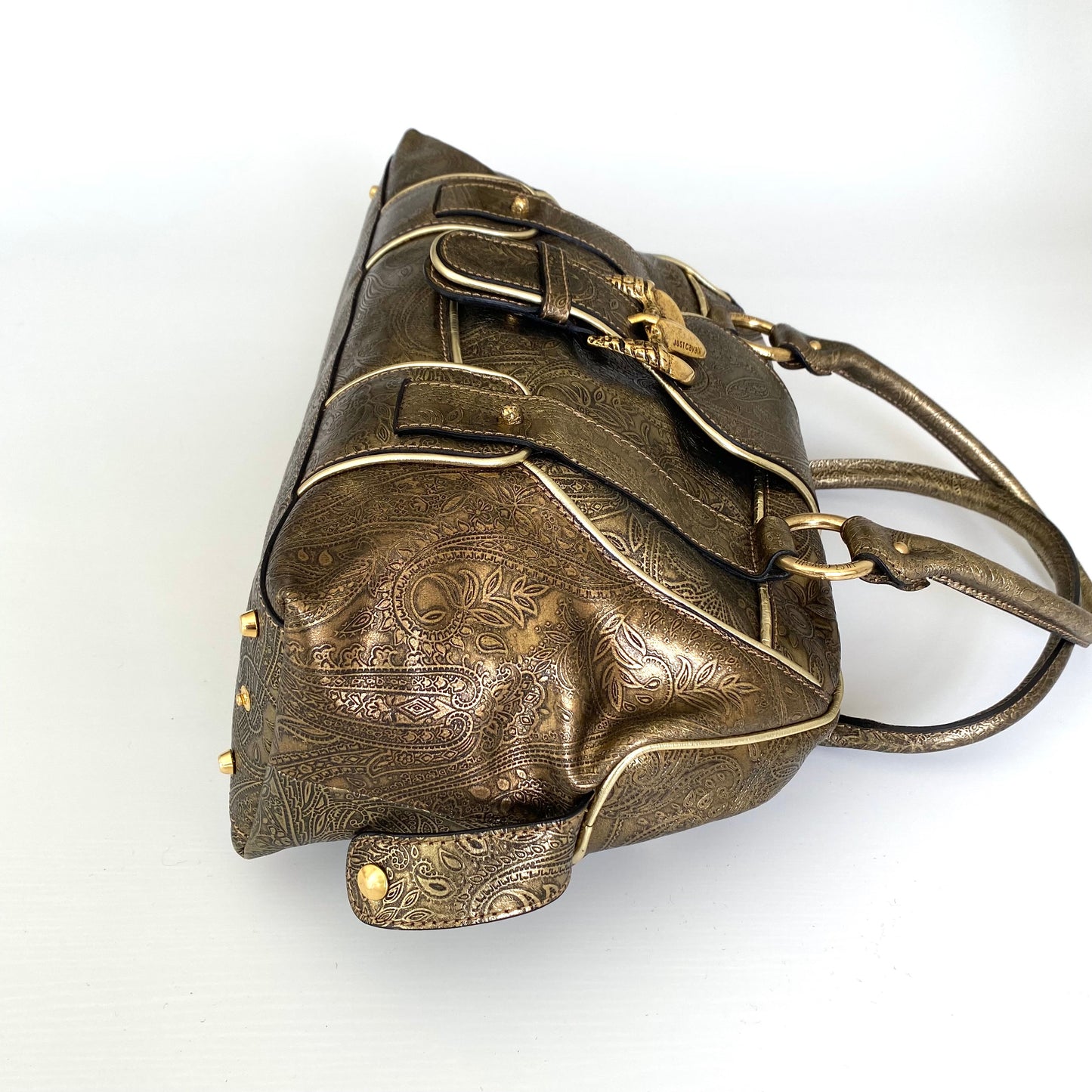 Just Cavalli 2000s golden handbag