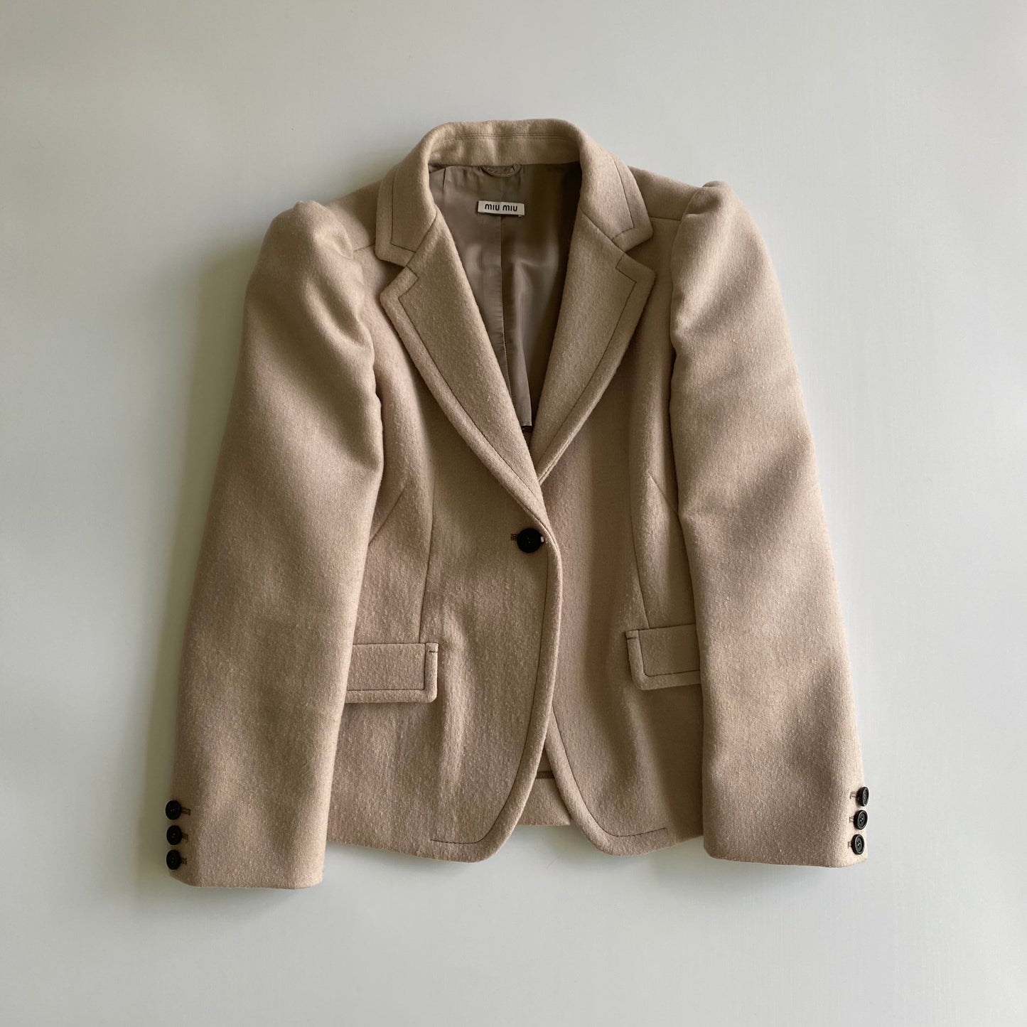 Miu Miu cream wool blazer