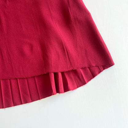 Miu Miu red silk top with bow