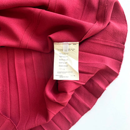 Miu Miu red silk top with bow