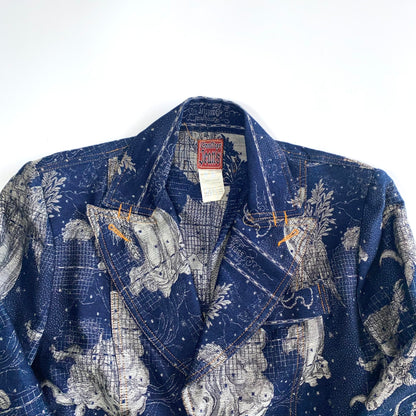 Jean Paul Gaultier FW1994 'Le Grand Voyage' denim printed blazer