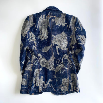 Jean Paul Gaultier FW1994 'Le Grand Voyage' denim printed blazer