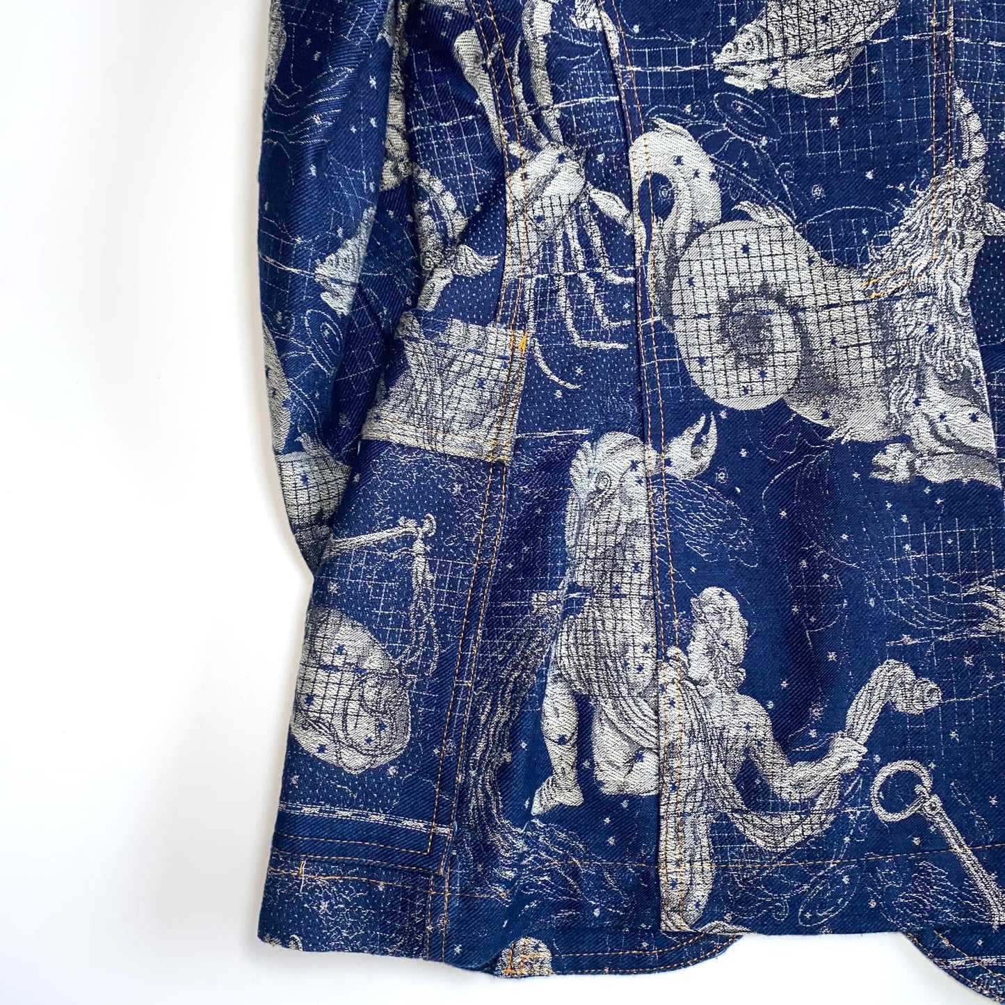 Jean Paul Gaultier FW1994 'Le Grand Voyage' denim printed blazer