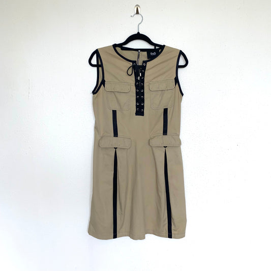 Dolce & Gabbana cream dress with pockets and ties