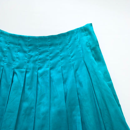 Prada emerald blue mini-skirt with green trim