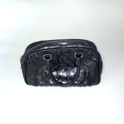Miu Miu FW2008 black and navy bowling bag