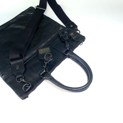 Dolce & Gabbana black leather crossbody bag